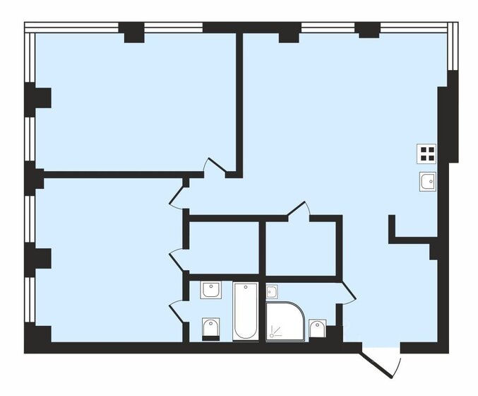 75 м², 2-комнатная квартира 37 990 000 ₽ - изображение 1