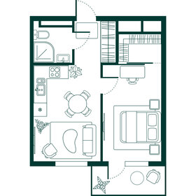 Квартира 42,3 м², 1-комнатная - изображение 1