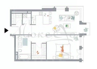 Квартира 65,1 м², 2-комнатная - изображение 1
