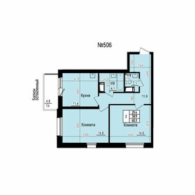Квартира 60,3 м², 2-комнатная - изображение 1