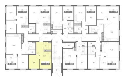Квартира 31,9 м², 1-комнатная - изображение 2