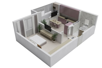 Квартира 44,6 м², 1-комнатная - изображение 2