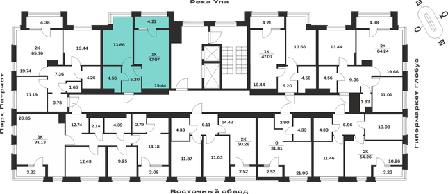 Квартира 47,1 м², 1-комнатная - изображение 2