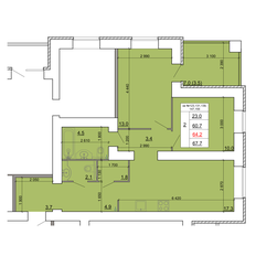 Квартира 64,2 м², 2-комнатная - изображение 4