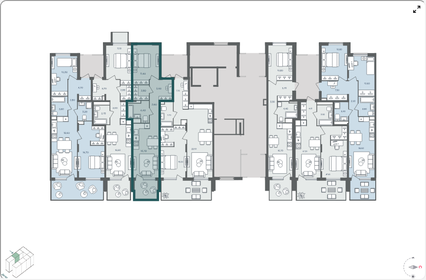 Квартира 43,6 м², 2-комнатная - изображение 2