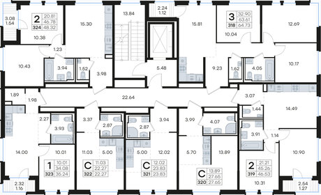 Квартира 64,7 м², 3-комнатная - изображение 2