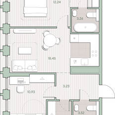 Квартира 60,1 м², 2-комнатная - изображение 2