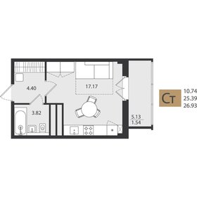 Квартира 26,9 м², студия - изображение 1