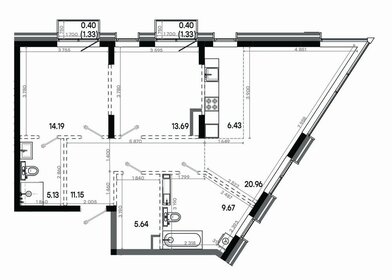 Квартира 87,7 м², 3-комнатная - изображение 1