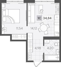 Квартира 34,8 м², 1-комнатная - изображение 1