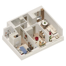 Квартира 69,6 м², 2-комнатная - изображение 3