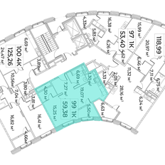 Квартира 59,6 м², 1-комнатная - изображение 2