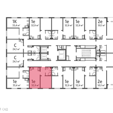 Квартира 33,1 м², 1-комнатная - изображение 2