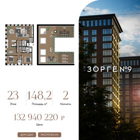 Квартира 148,2 м², 2-комнатные - изображение 1