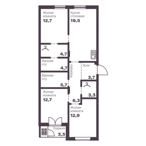 110 м², 3-комнатная квартира 29 990 000 ₽ - изображение 85