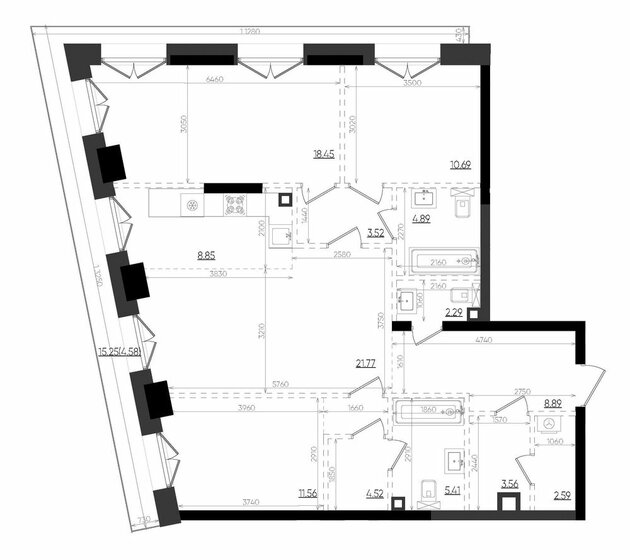 111,6 м², 3-комнатная квартира 31 798 102 ₽ - изображение 1