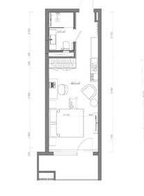 Квартира 28 м², 1-комнатные - изображение 1