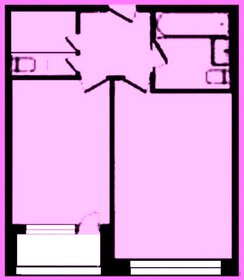 Квартира 45 м², 1-комнатная - изображение 1