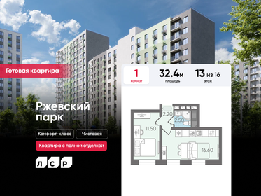 Квартира 32,4 м², 1-комнатная - изображение 1