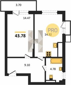 Квартира 44,2 м², 1-комнатная - изображение 1