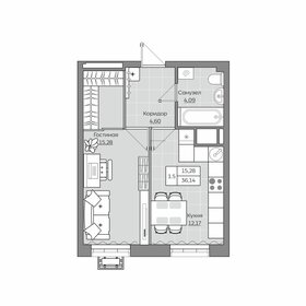 Квартира 36,1 м², 1-комнатная - изображение 1