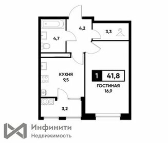 Квартира 41,8 м², 1-комнатная - изображение 1