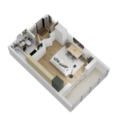 Квартира 24,5 м², студия - изображение 3