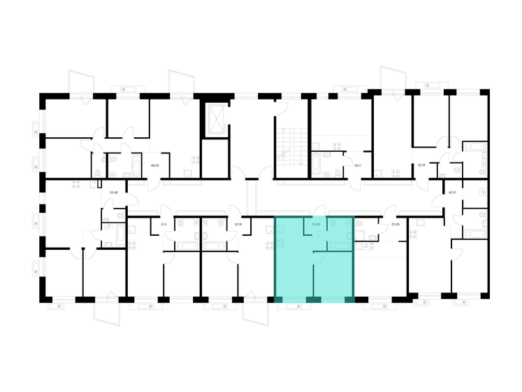 33,7 м², 1-комнатная квартира 9 708 480 ₽ - изображение 23