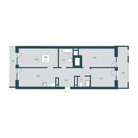 Квартира 85,7 м², 3-комнатная - изображение 1