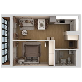 Квартира 41,8 м², 2-комнатная - изображение 2