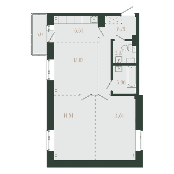 64,5 м², 3-комнатная квартира 5 800 000 ₽ - изображение 74