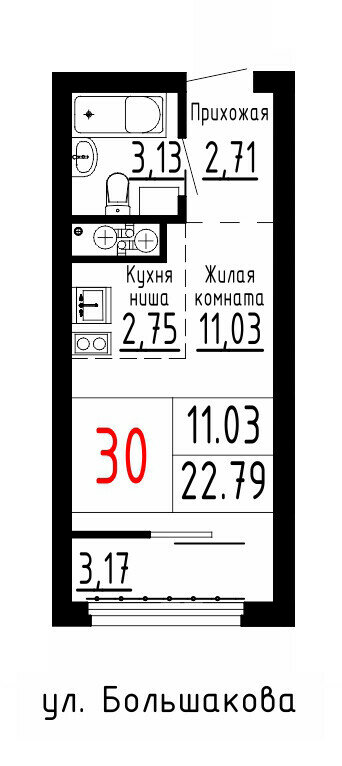 Варианты планировок ЖК «ЛУВР» - планировка 2