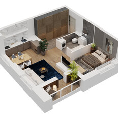Квартира 43,6 м², 1-комнатная - изображение 3