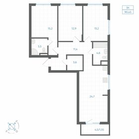 Квартира 90,5 м², 3-комнатная - изображение 1