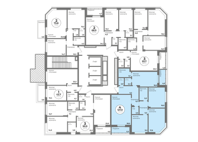 Квартира 127,9 м², 4-комнатная - изображение 2