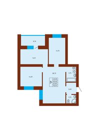Квартира 87,8 м², 3-комнатная - изображение 1