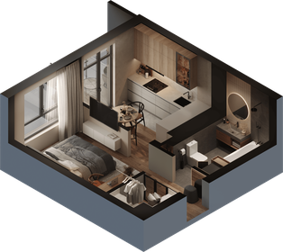 Квартира 29,8 м², 1-комнатная - изображение 1