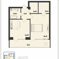 Квартира 46,8 м², 1-комнатная - изображение 2