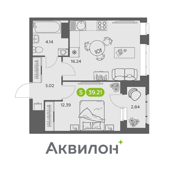 35 м², 1-комнатная квартира 6 512 971 ₽ - изображение 29