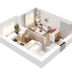 Квартира 33,1 м², 1-комнатная - изображение 2
