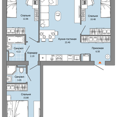 Квартира 78 м², 3-комнатная - изображение 2