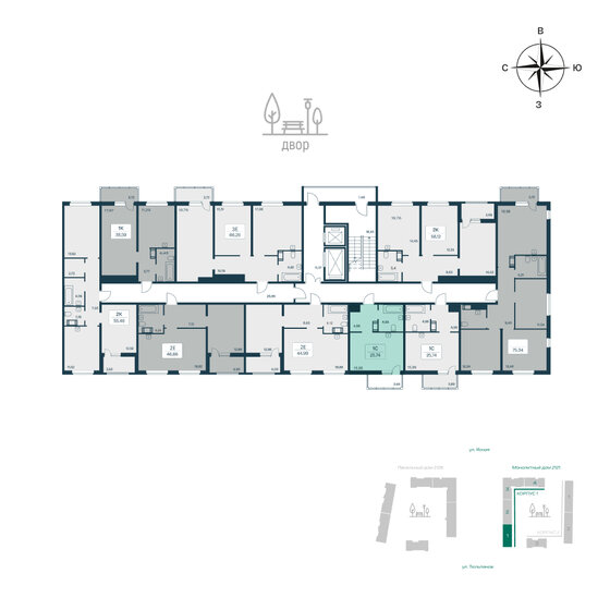 25,7 м², квартира-студия 4 700 000 ₽ - изображение 29