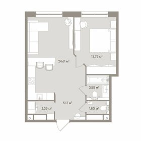 Квартира 51,3 м², 2-комнатные - изображение 2