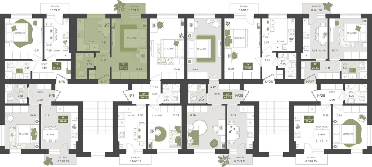 34 м², 1-комнатная квартира 4 499 000 ₽ - изображение 105