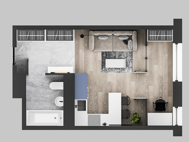 Квартира 28,3 м², студия - изображение 3