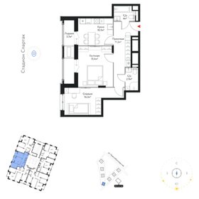 Квартира 64,3 м², 2-комнатная - изображение 1