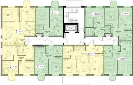Квартира 44,6 м², 2-комнатная - изображение 2