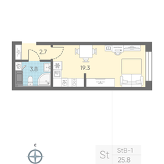Квартира 25,8 м², студия - изображение 2