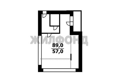 Квартира 89 м², студия - изображение 1