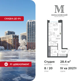Квартира 28,4 м², студия - изображение 1